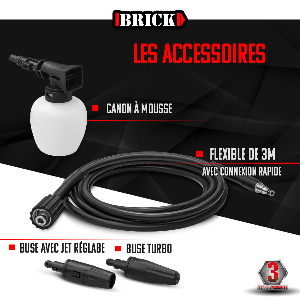 Hidrolimpiadora de alta presión 135BAR 1650W
