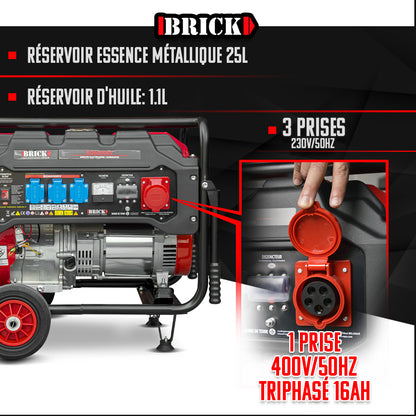 Gruppo elettrogeno 6000W AVR con ruote e maniglie monofase e trifase