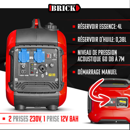 79.7CC 2000W 4-stroke inverter generator