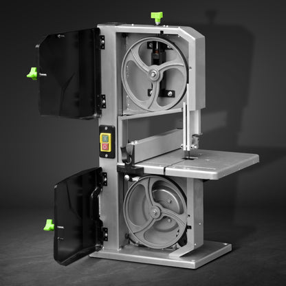 Sierra de cinta de 250 W con guía lateral.