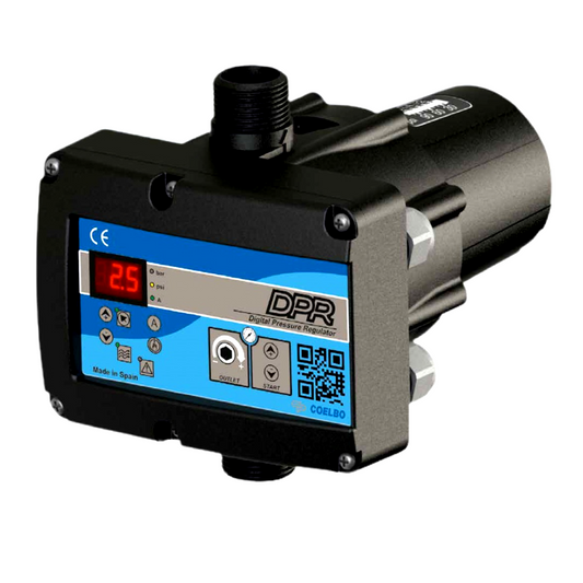 Presostato digital DPR de 3 hp con protección amperométrica y presión máxima de trabajo regulable