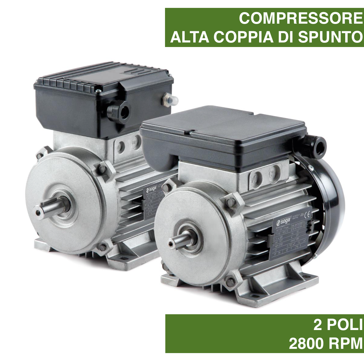 Single-phase 2-pole AC low voltage IEC induction motors for compressors