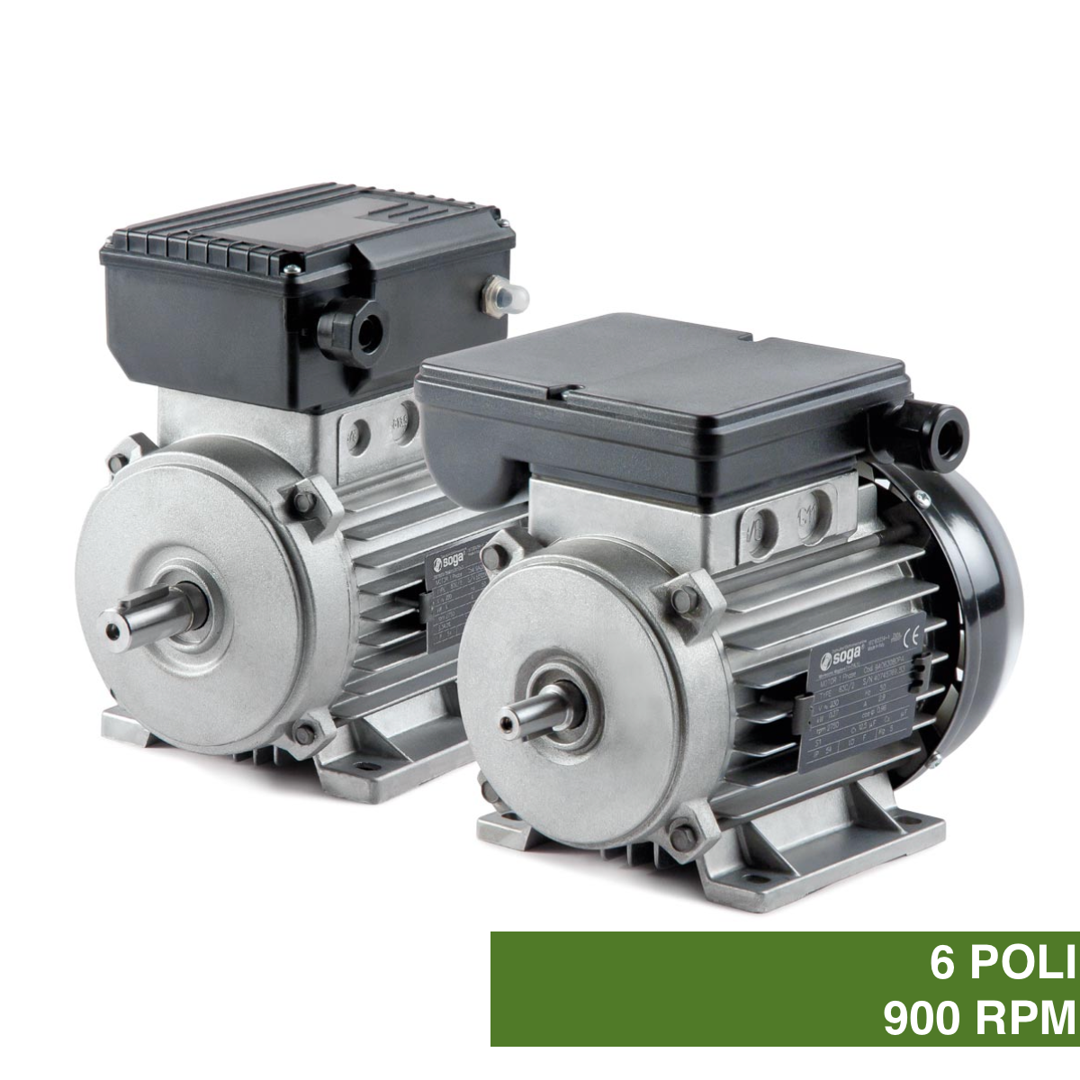 Single-phase 6-pole AC low voltage induction IEC motors