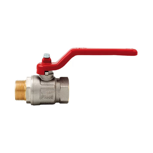 Male/female full bore IDEAL ball valve