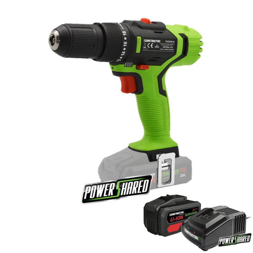 Taladro atornillador de impacto profesional 20V MAX